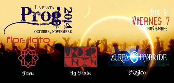 Flor de Loto en anuncio de la Jornada final del La Plata Prog Festival 2014, Día 5.